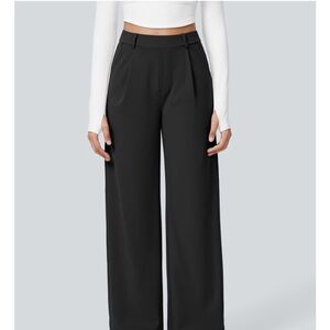 HALARA Classic Black Wide-Leg Trousers